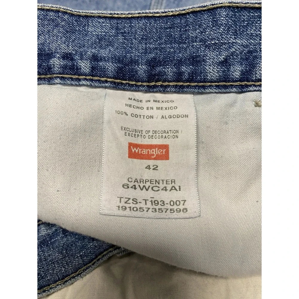 Wrangler Carpenter Shorts Mens 42 Denim Blue‎ 10